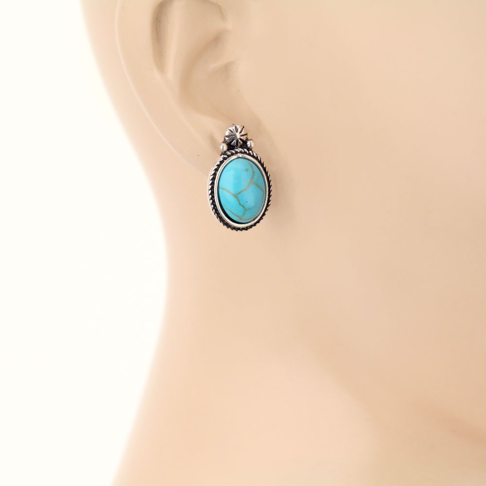 3 Pair Western Cactus Earring Set - Image 3