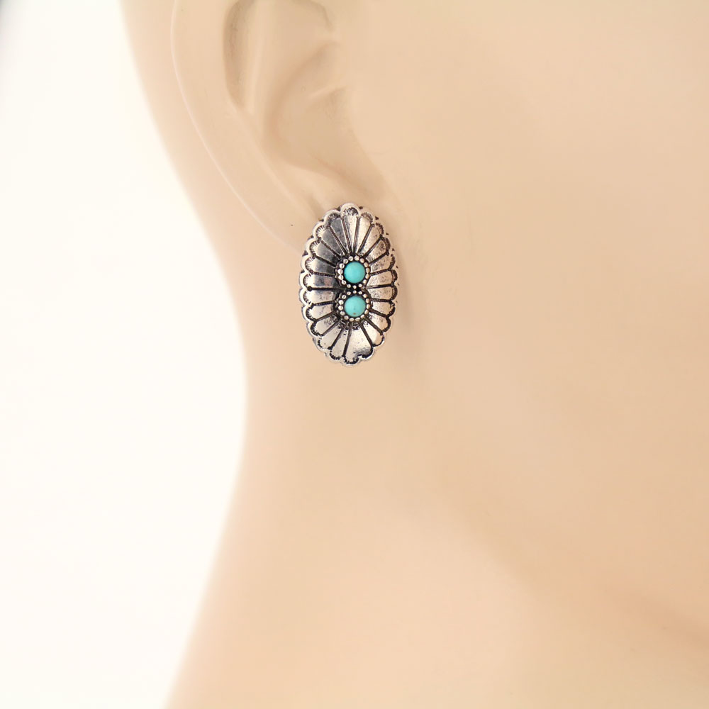 3 Pair Western Cross Earring Set - Image 2