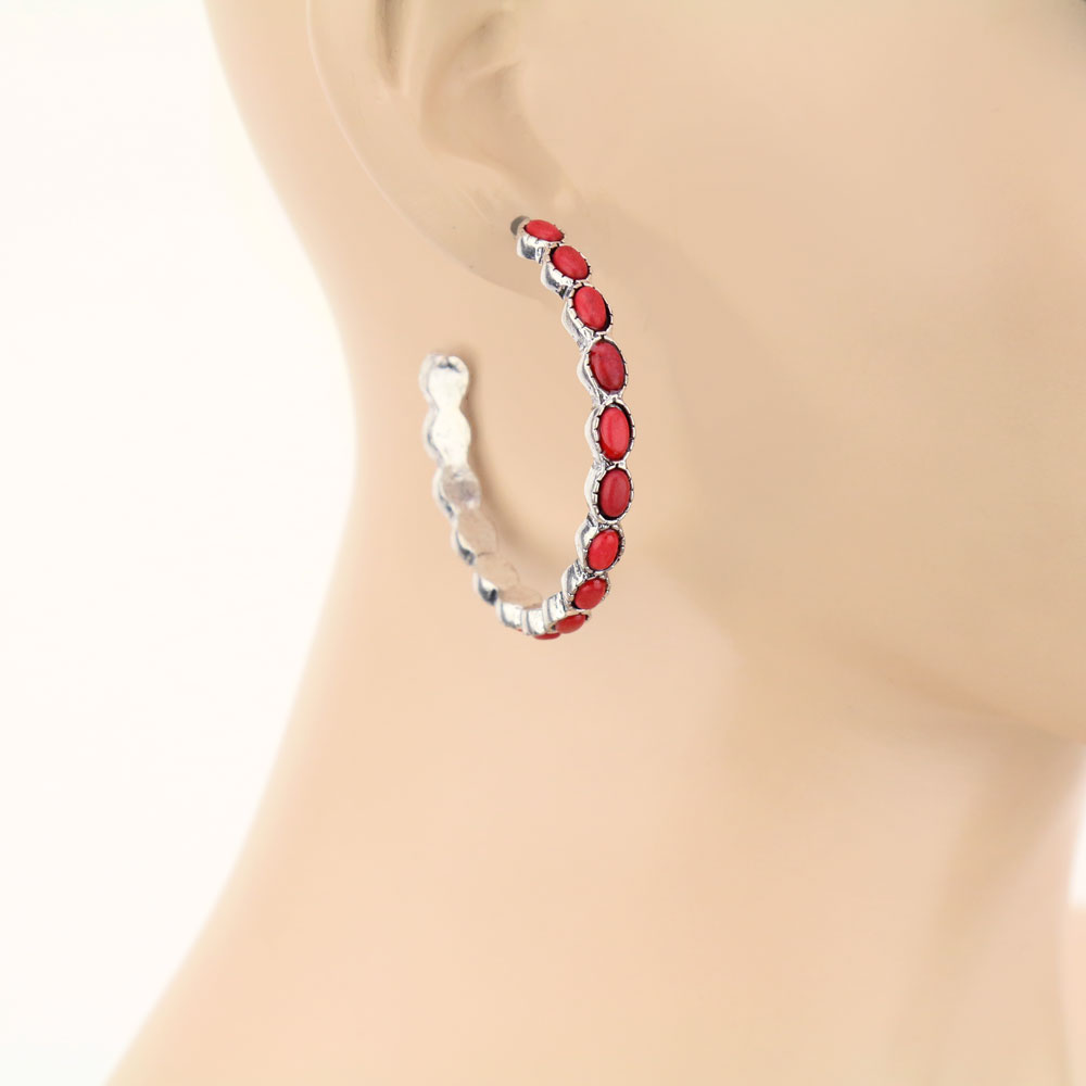 Western TQ Semi Hoop Earrings - Image 2