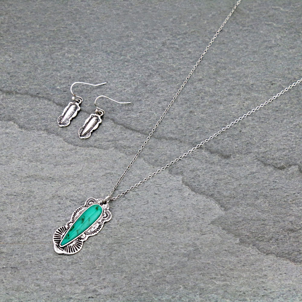 Western Turquoise Necklace Set