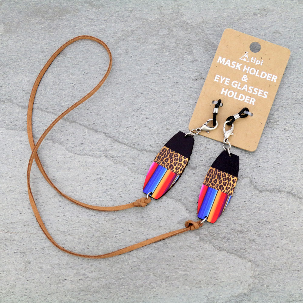 Western Leopard Serape Eye/Face Mask Holder