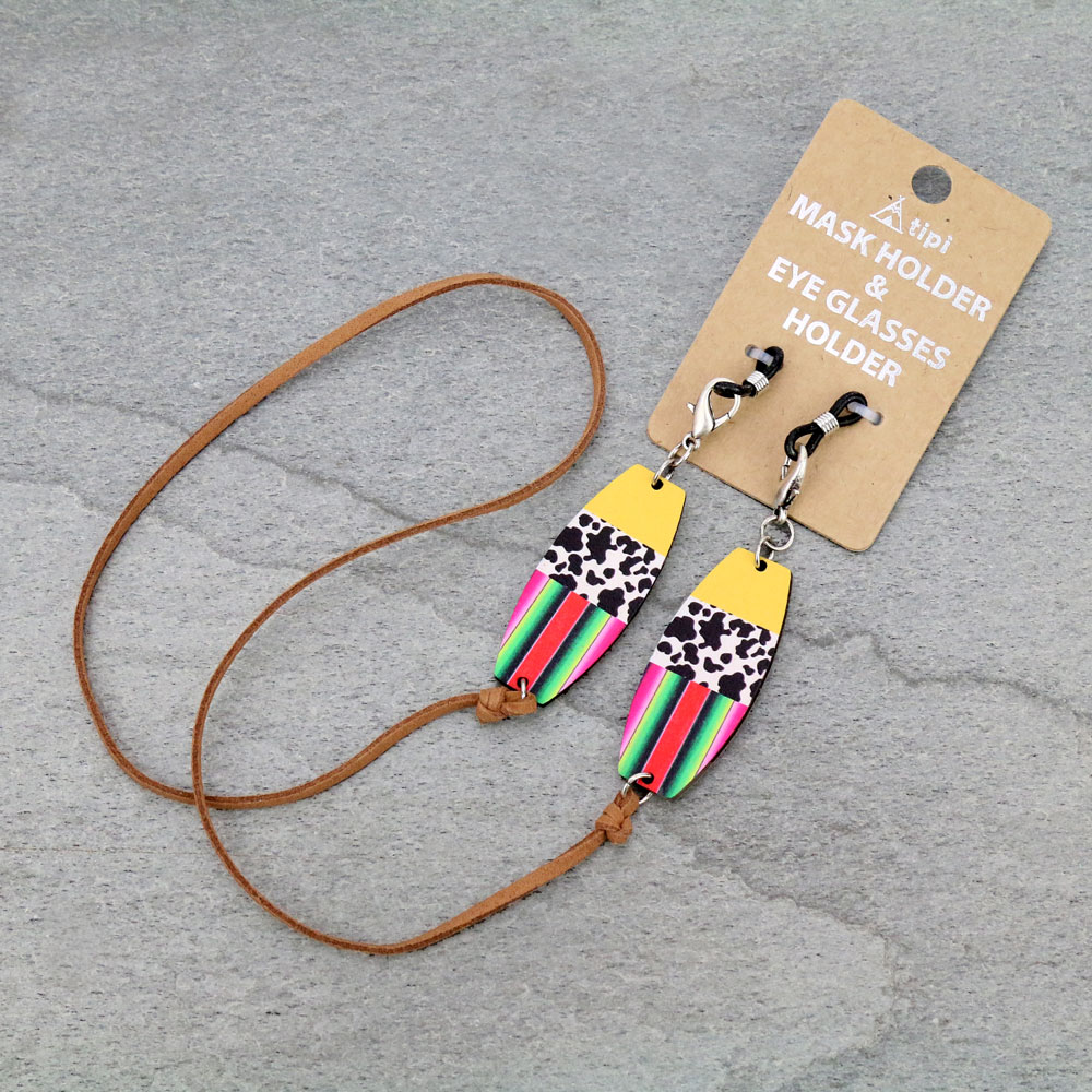 Western Cow Serape Eye/Face Mask Holder