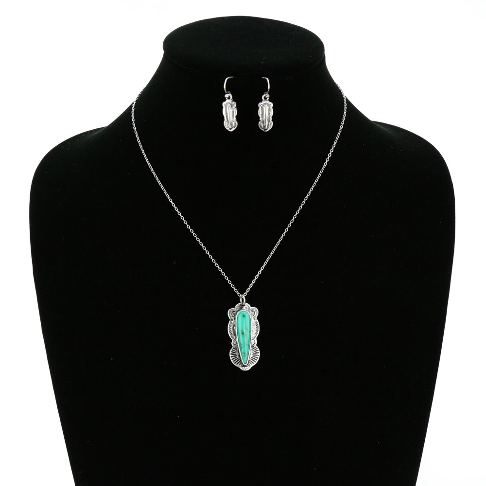 Western Turquoise Necklace Set - Image 2