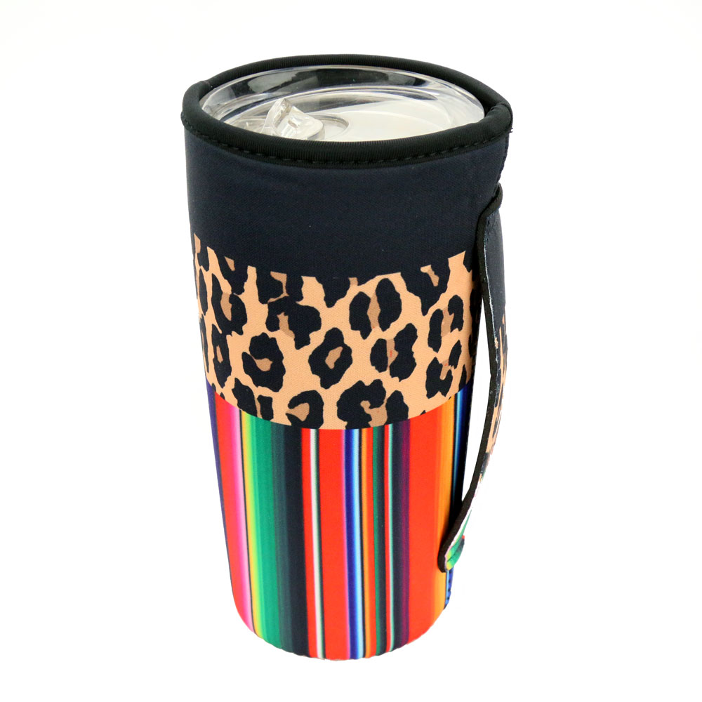 Leopard Serape Tumbler Drink Sleeve/Cooler