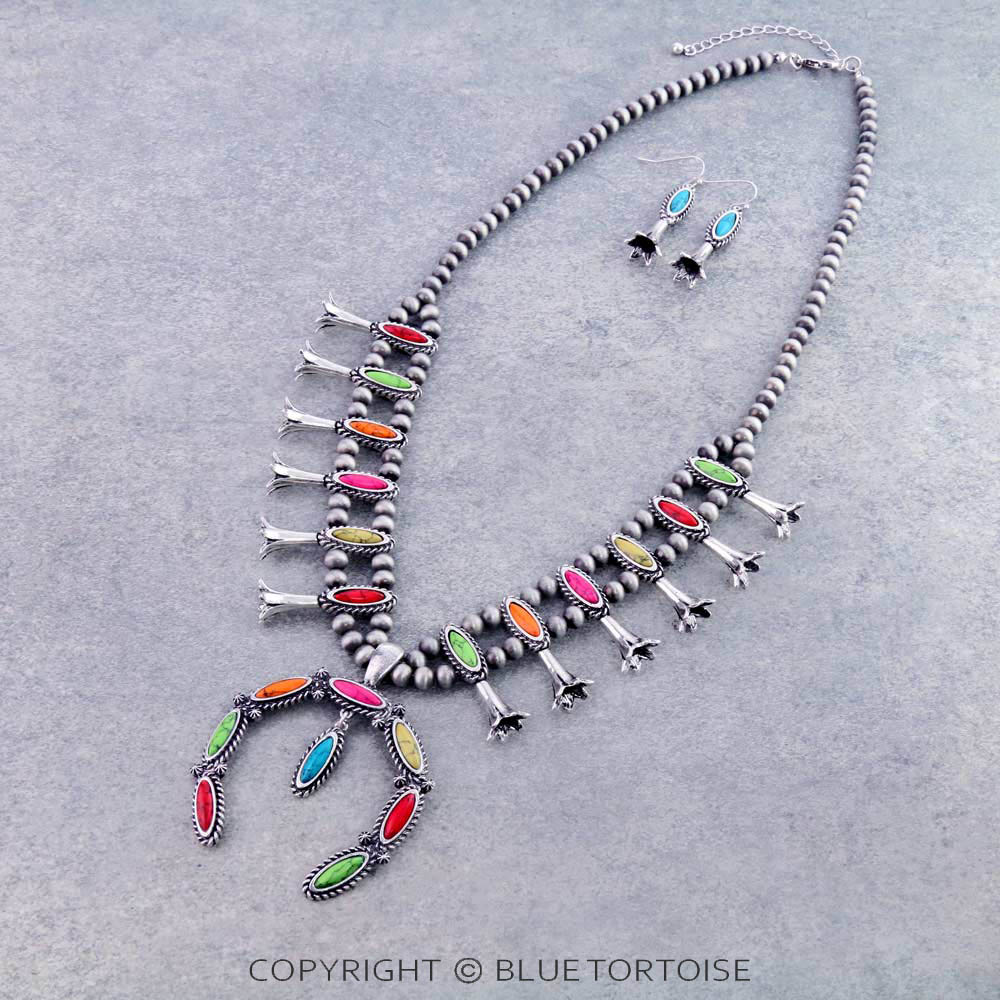 Western Squash Blossom Necklace Set