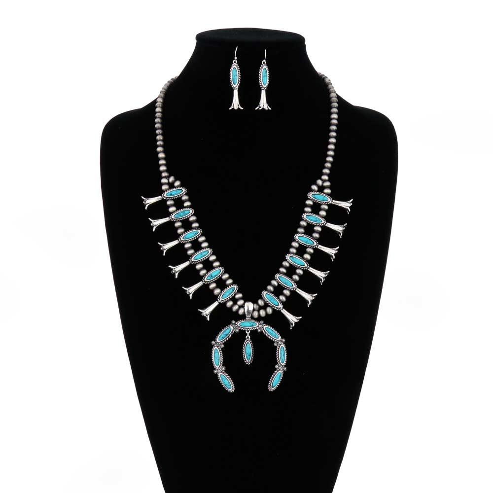 Western Squash Blossom Necklace Set - Image 2