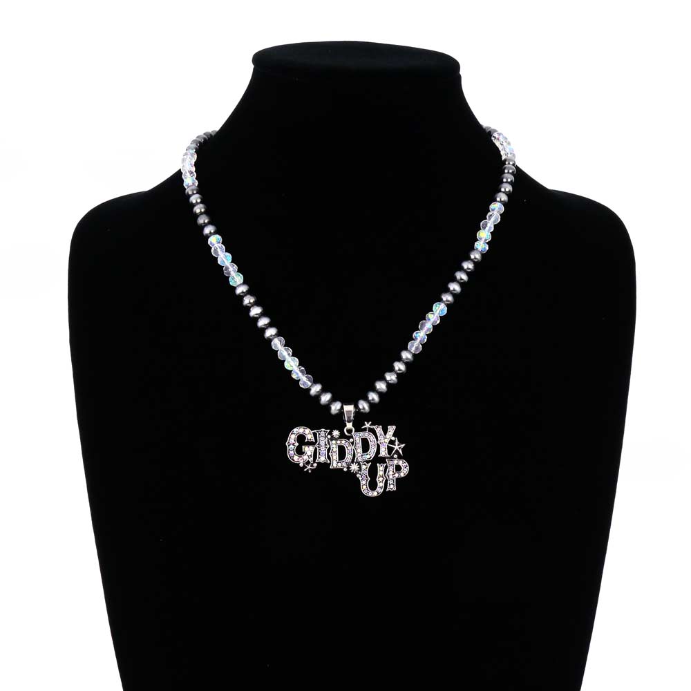 Navajo Style Pearl and Glass Bead with Pendant Necklace - Image 2