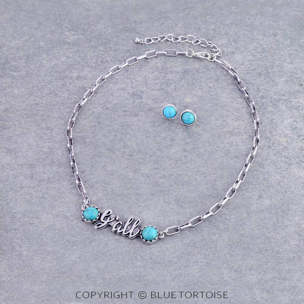 Western "Y'all" TQ Necklace Set