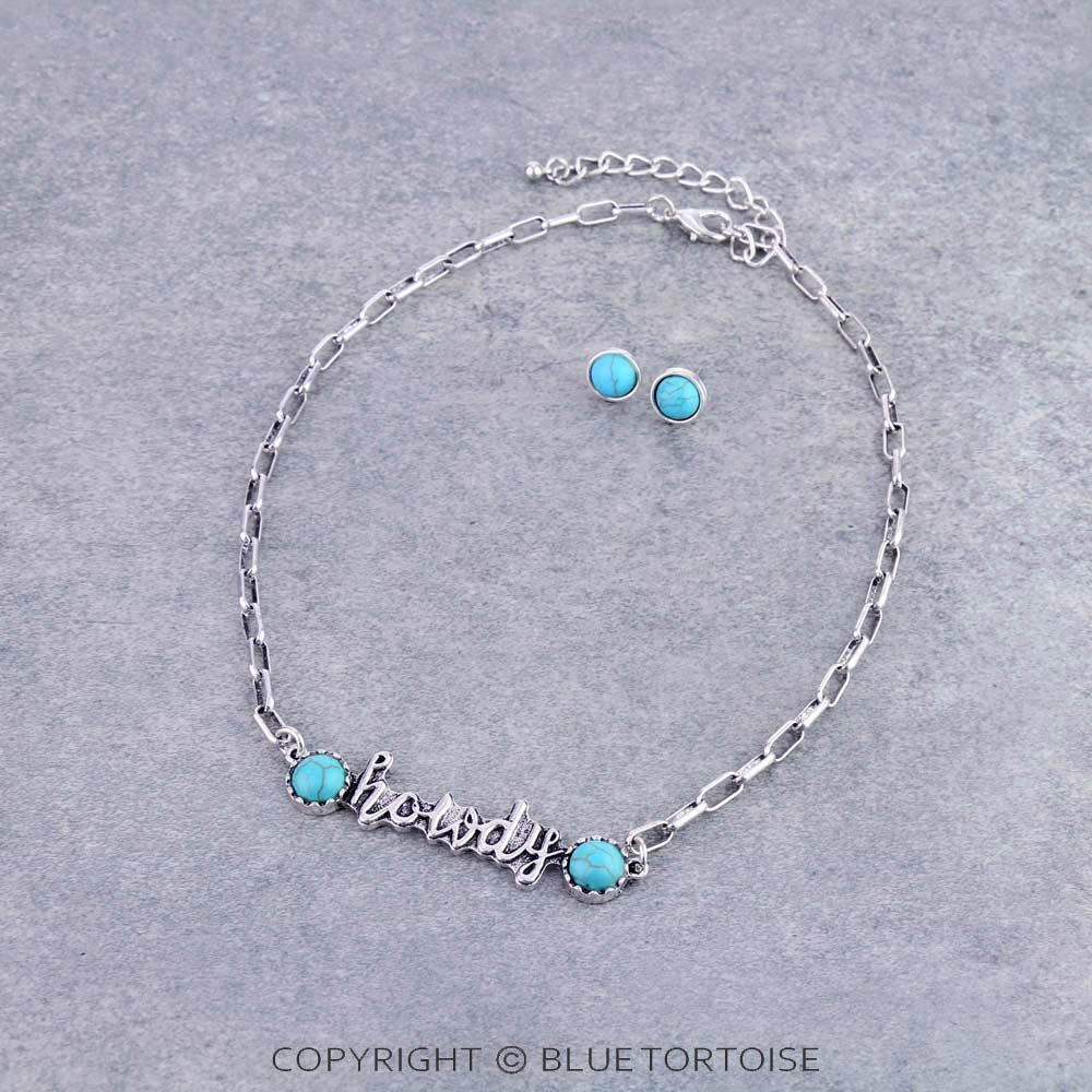 Western "Howdy" TQ Necklace Set
