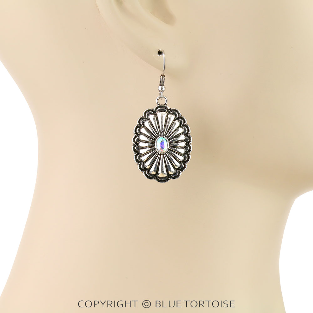 Western Concho Dangle Earrings - Image 2