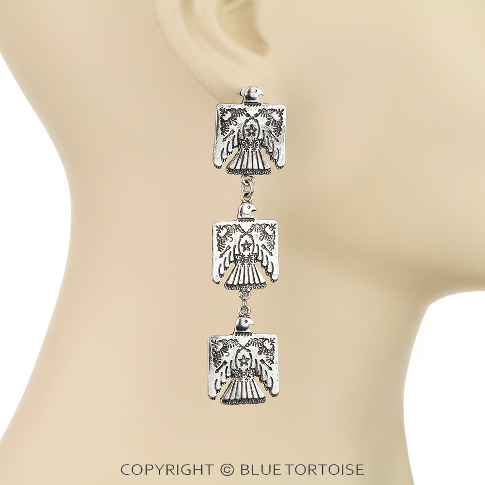 Western Thunderbird Drop Stud Earrings - Image 2