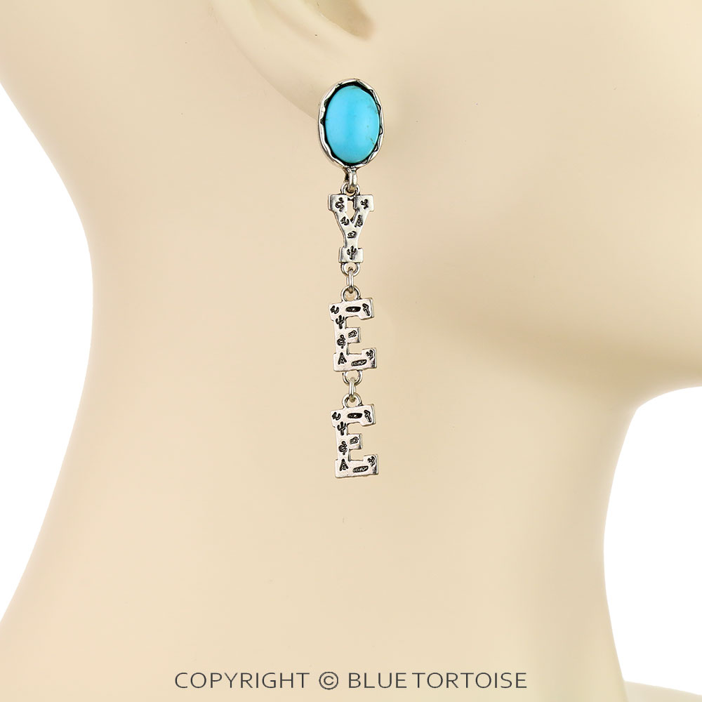 Western "YEE HAW" Stone Stud Earrings - Image 2