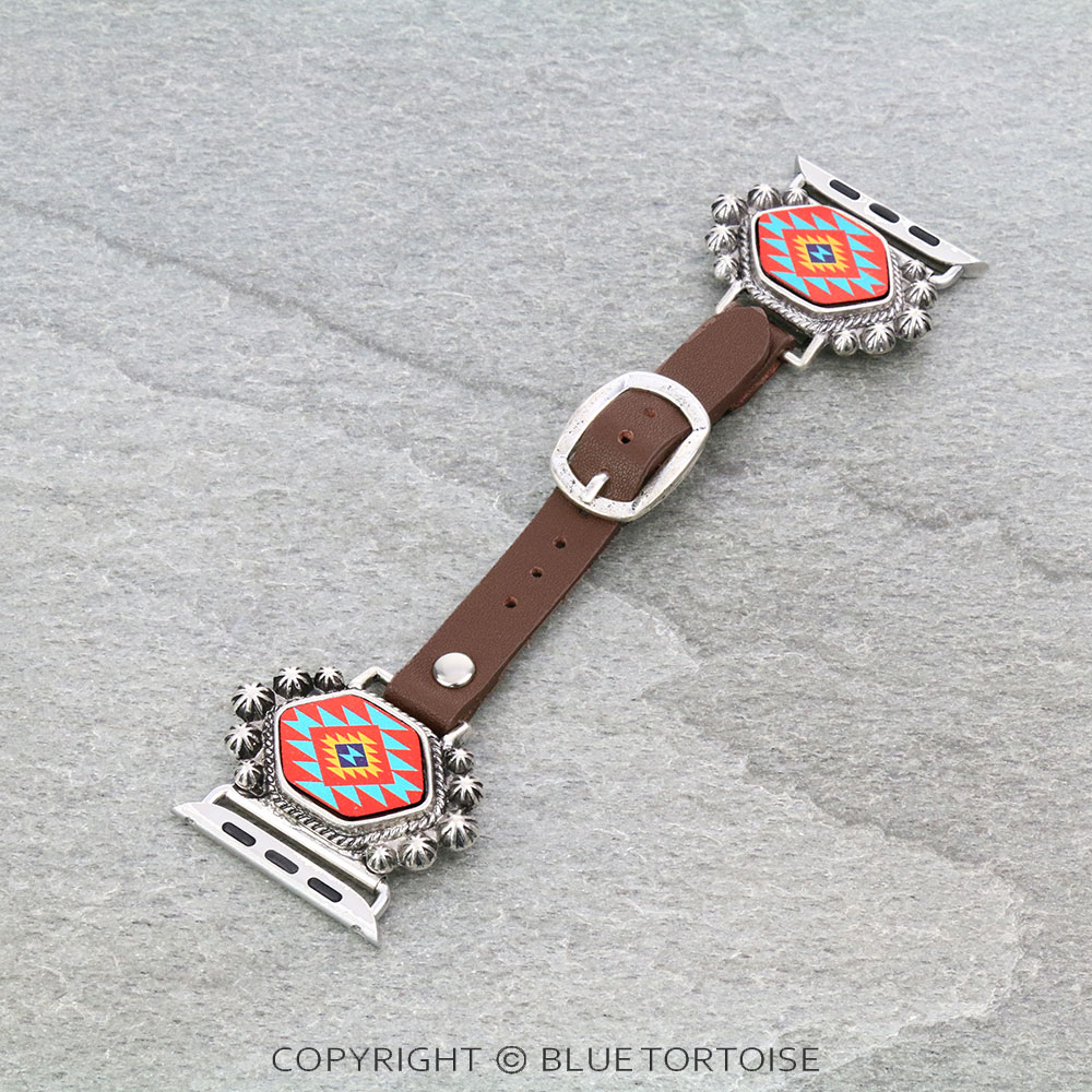 Large Western Aztec Pattern Apple Watch Band