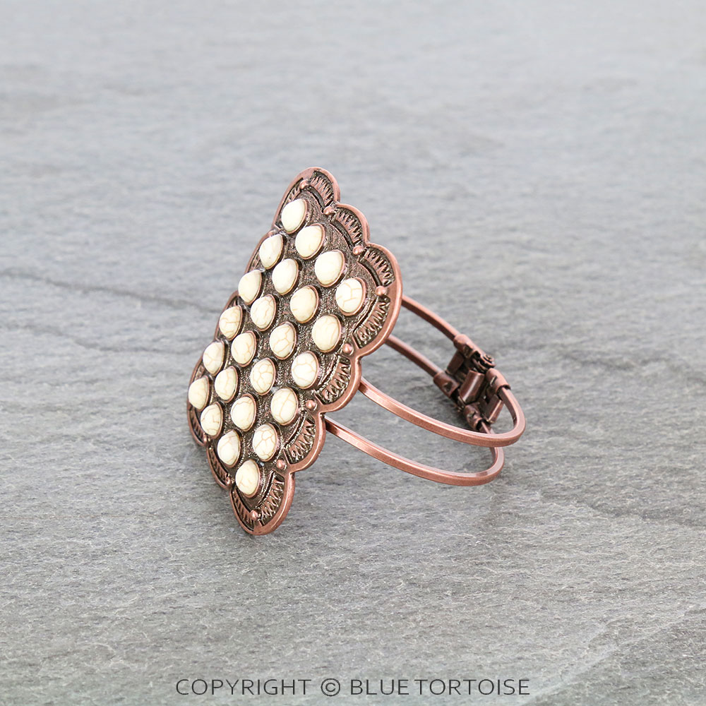 Western Design Stone Hinge Bracelet - Image 2