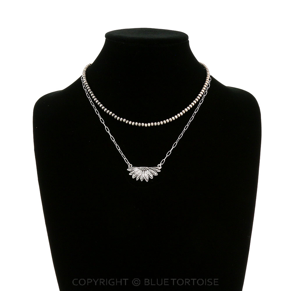 Sunflower Casting 2Row Necklace - Image 2