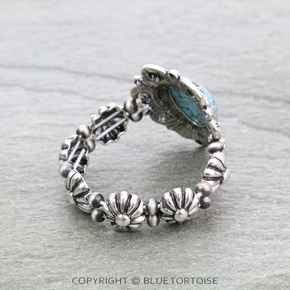 Western Concho Stone Stretch Bracelet - Image 3