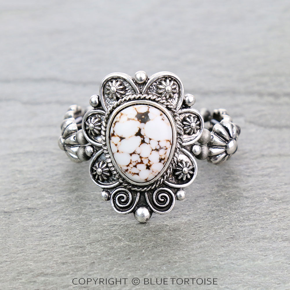 Western Concho Stone Stretch Bracelet