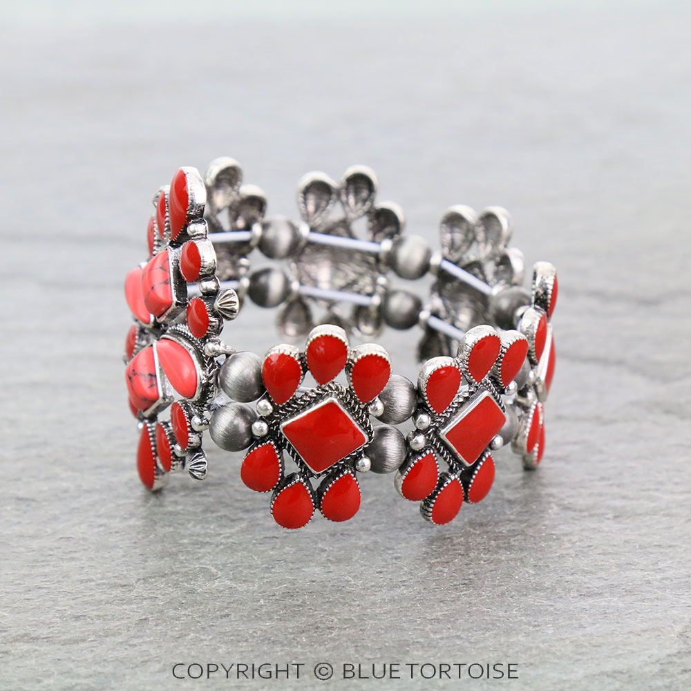 Western Design Stone Stretch Bracelet - Image 2
