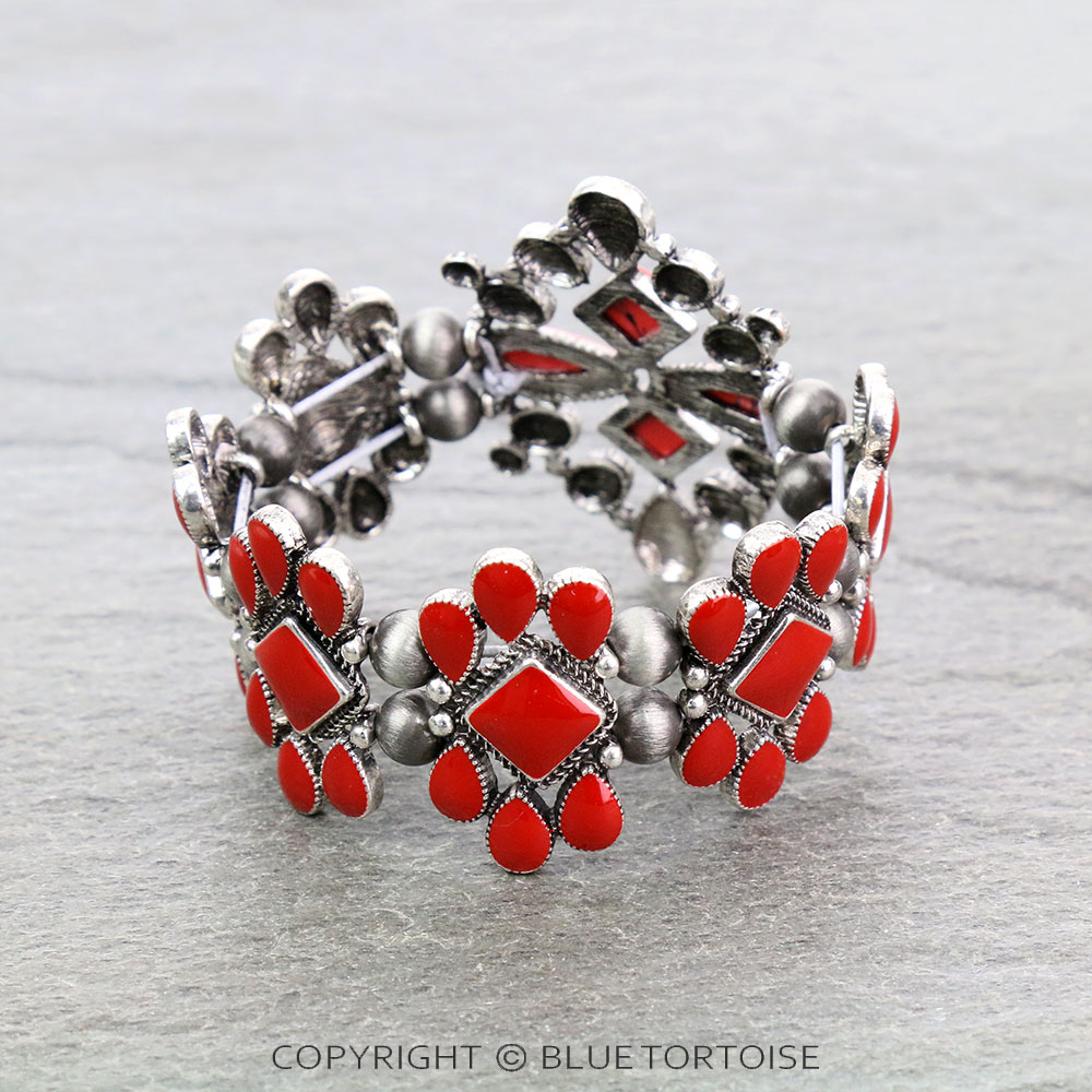 Western Design Stone Stretch Bracelet - Image 3