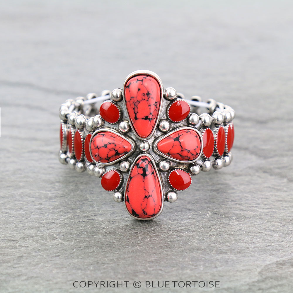 Western Design Stone Stretch Bracelet