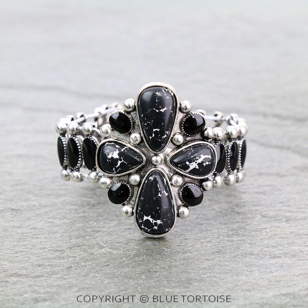 Western Design Stone Stretch Bracelet