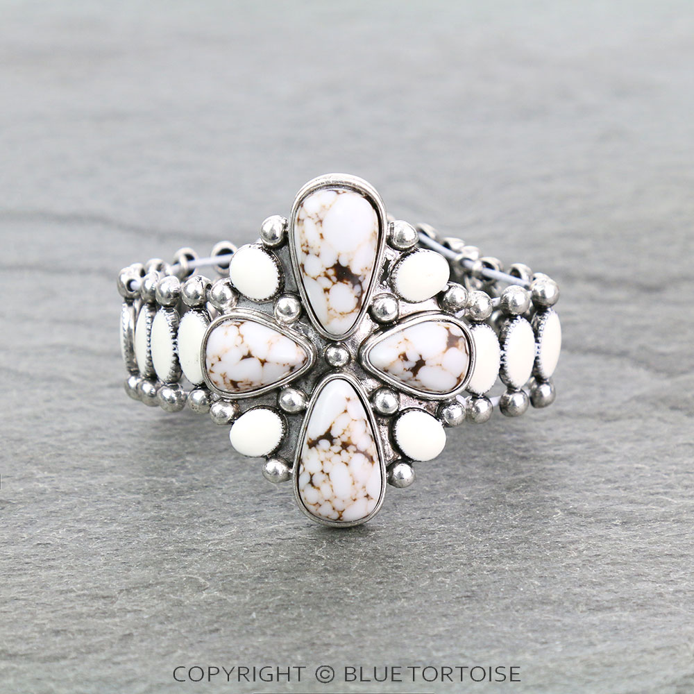 Western Design Stone Stretch Bracelet