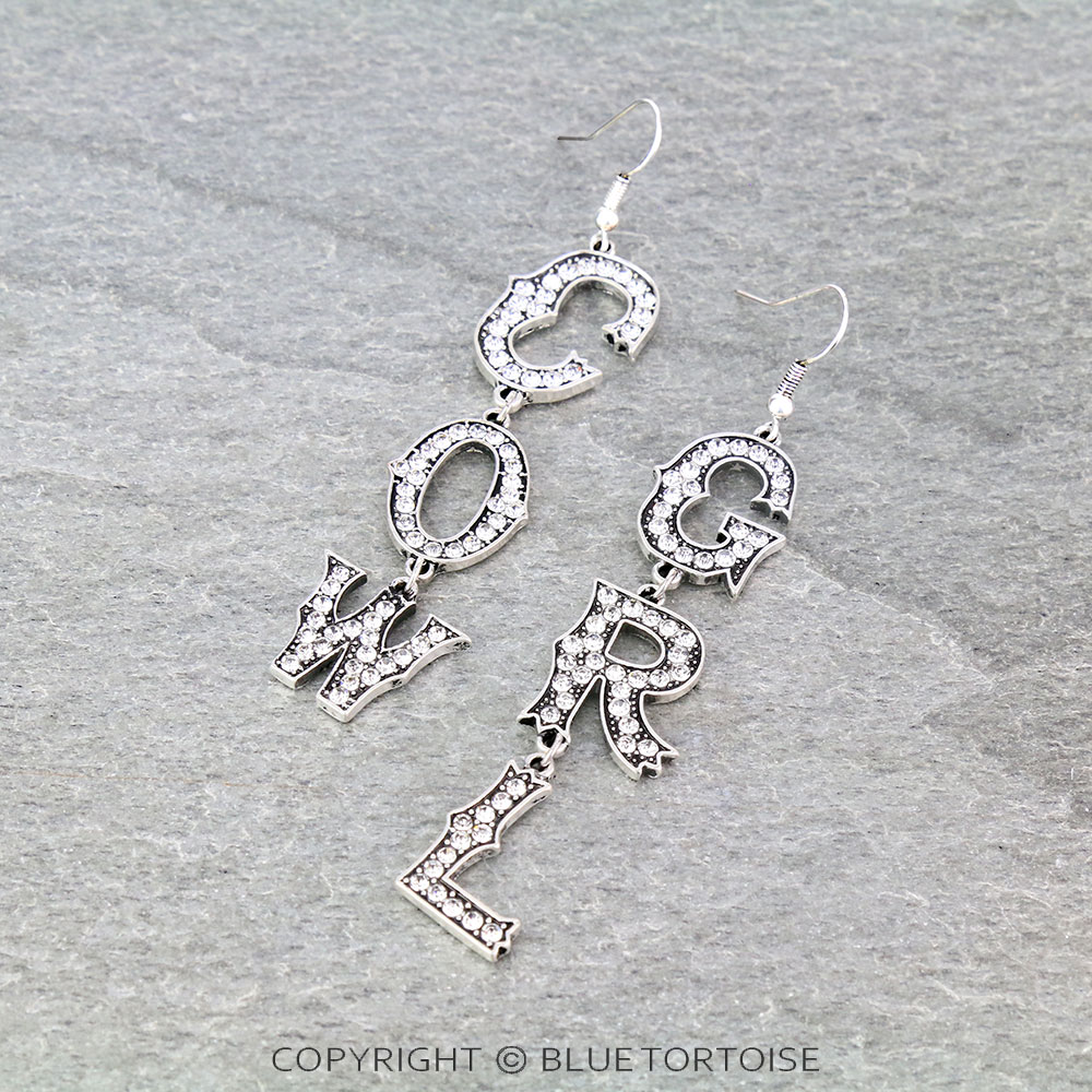"COWGRL" Stone Dangle Earrings