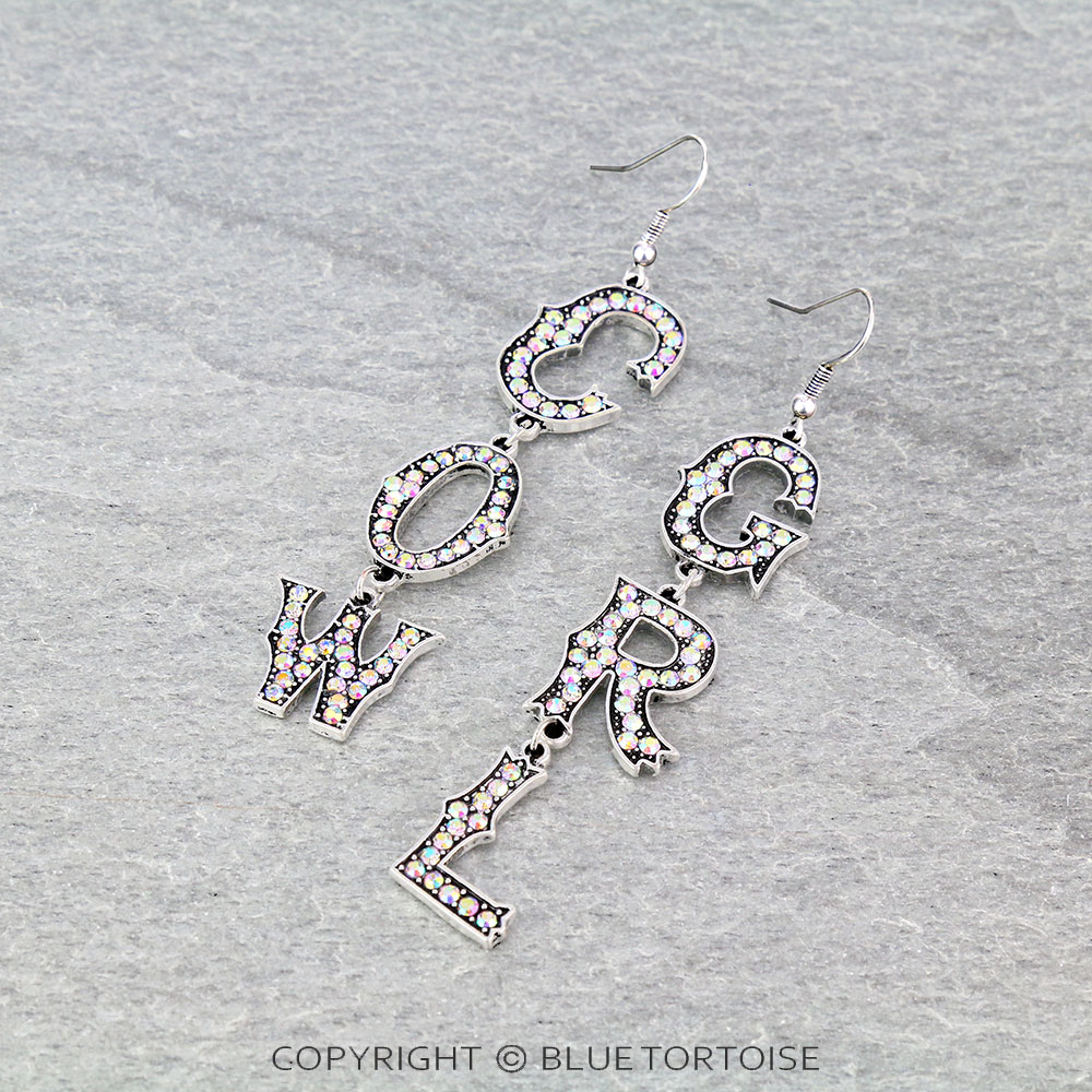 "COWGRL" Stone Dangle Earrings