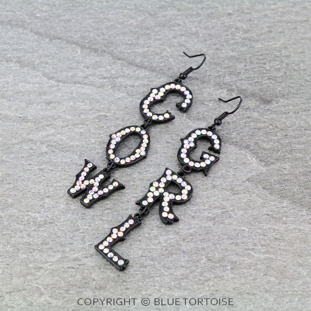"COWGRL" Stone Dangle Earrings