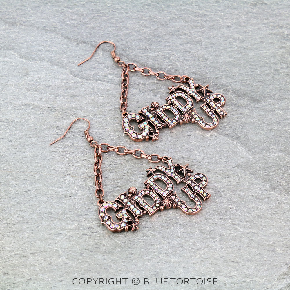 "GIDDY UP" Stone Dangle Earrings