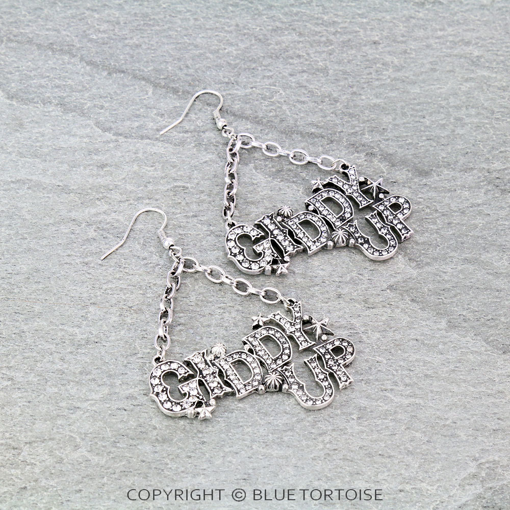 "GIDDY UP" Stone Dangle Earrings