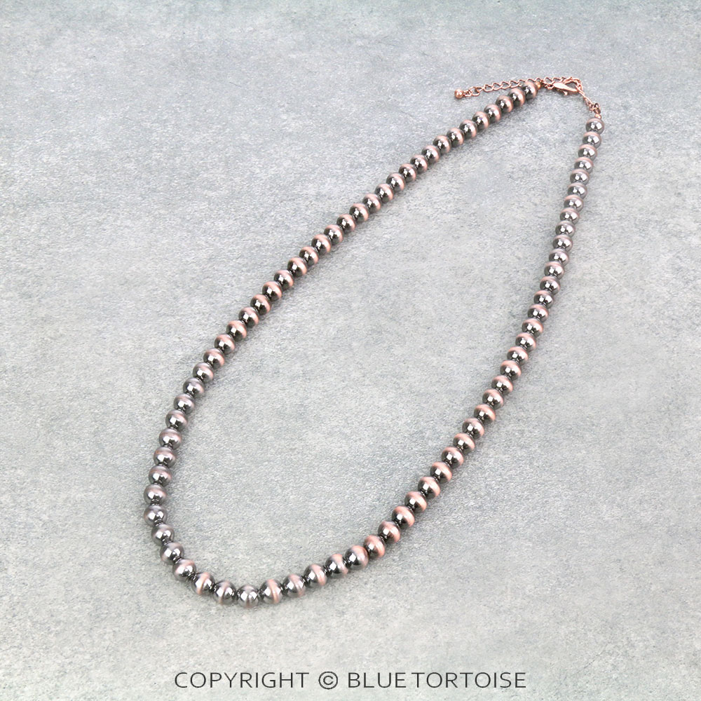 24" Navajo Style Pearl Necklace