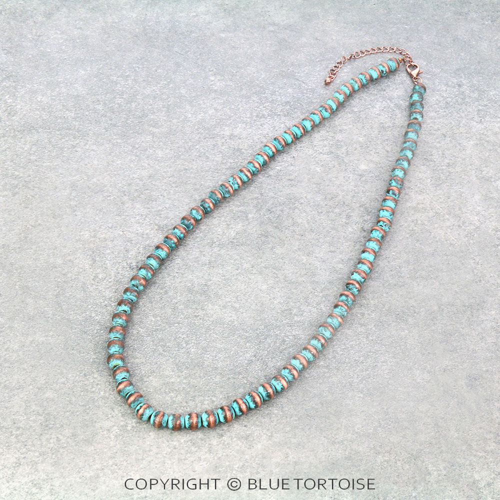 24" Navajo Style Pearl Necklace