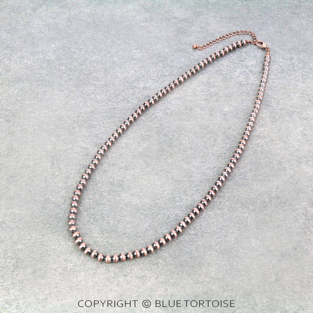 24" Navajo Style Pearl Necklace