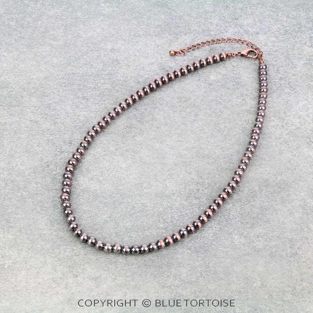 18" Navajo Style Pearl Necklace