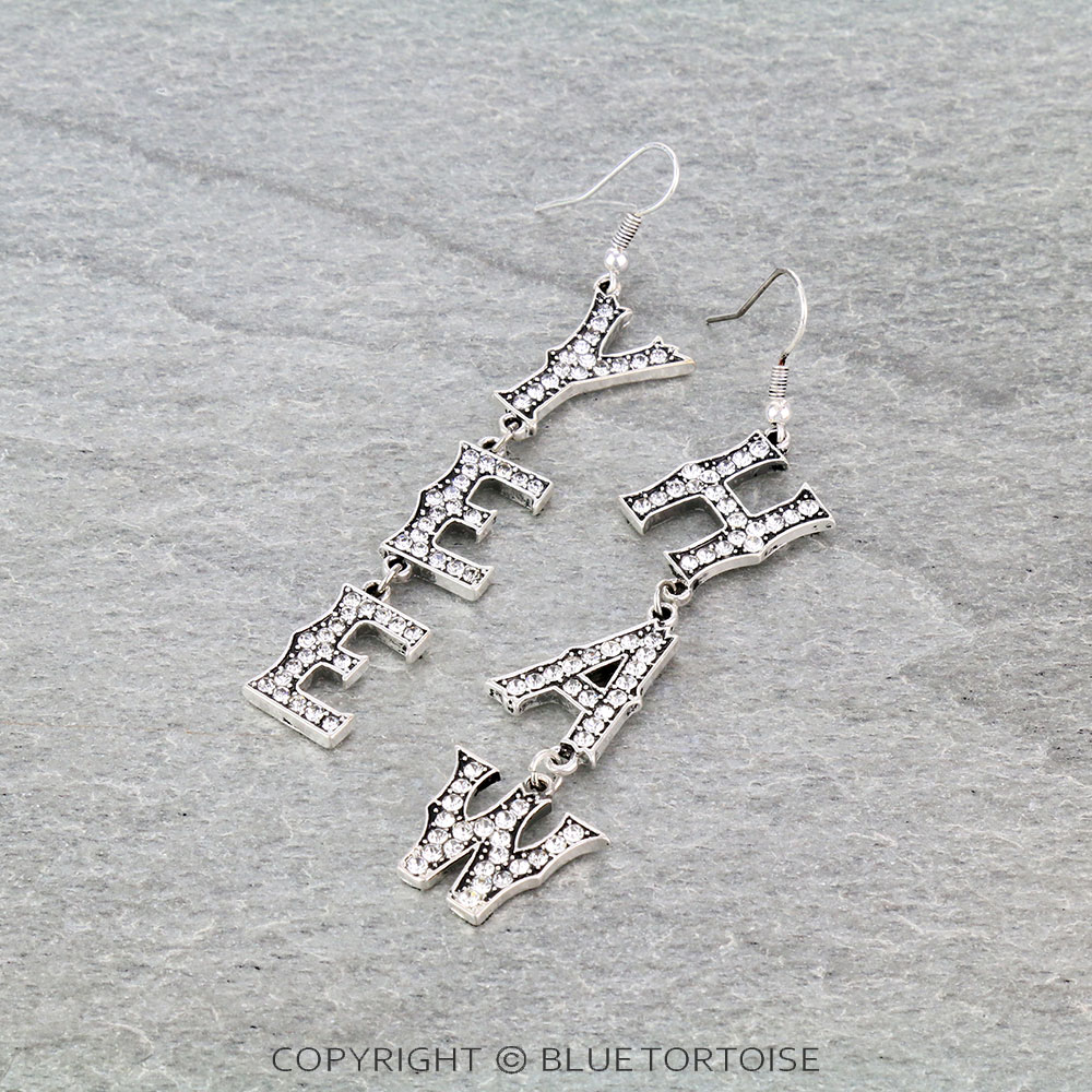 "YEE HAW" Stone Dangle Earrings