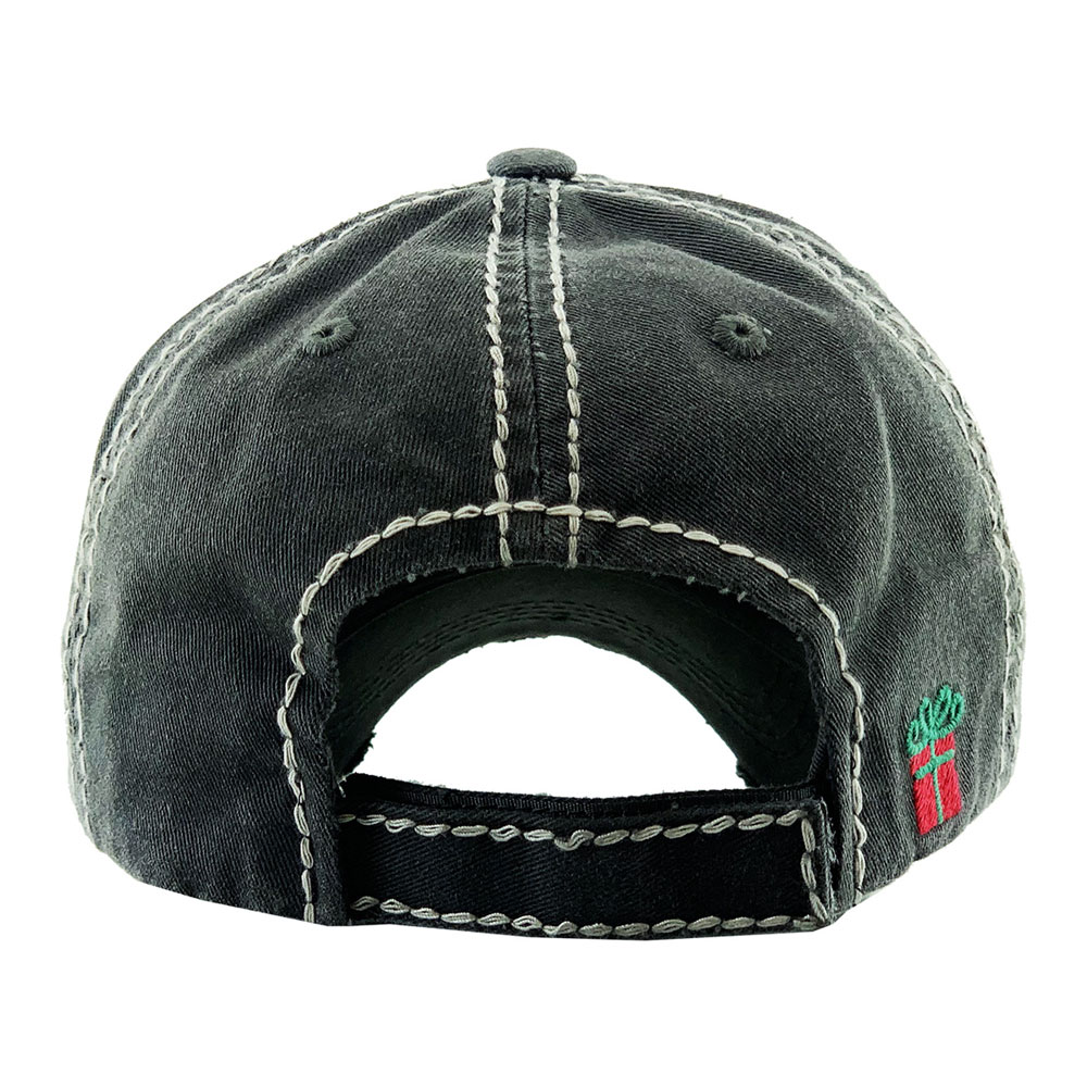 "MERRY CHRISTMAS Y'ALL" Washed Vintage Ball Cap - Image 3