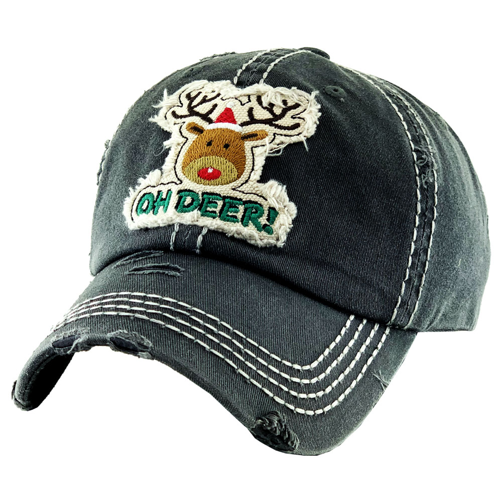 "OH DEER" Washed Vintage Ball Cap - Image 2