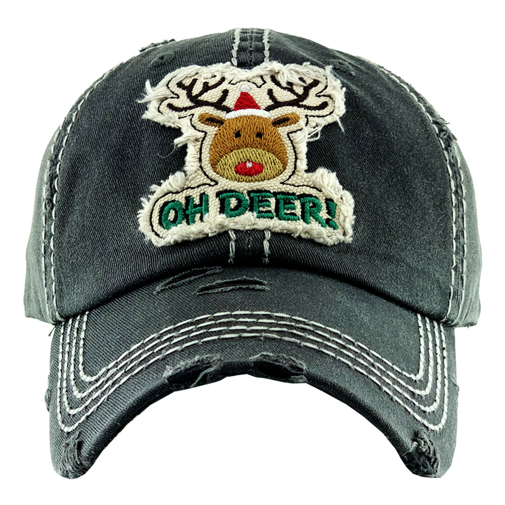 "OH DEER" Washed Vintage Ball Cap