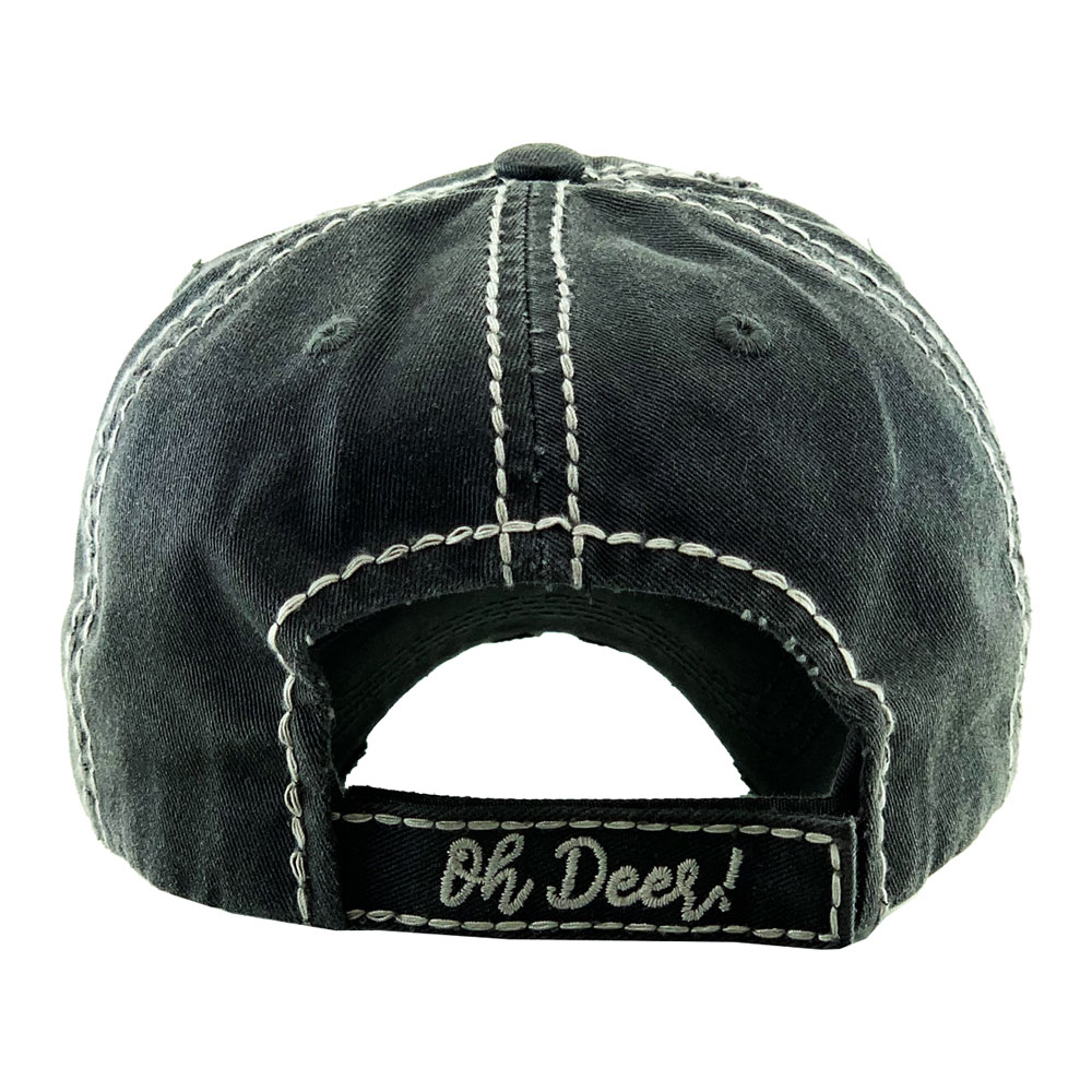 "OH DEER" Washed Vintage Ball Cap - Image 3
