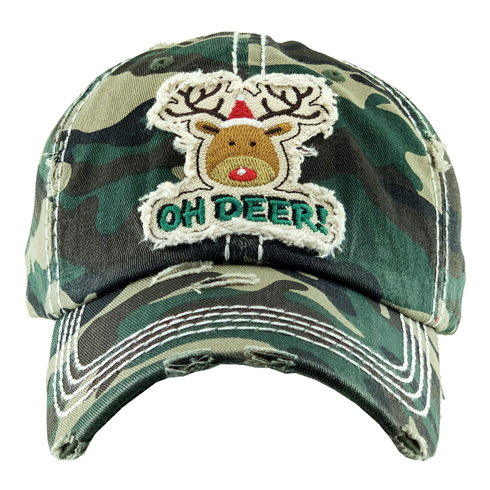 "OH DEER" Washed Vintage Ball Cap