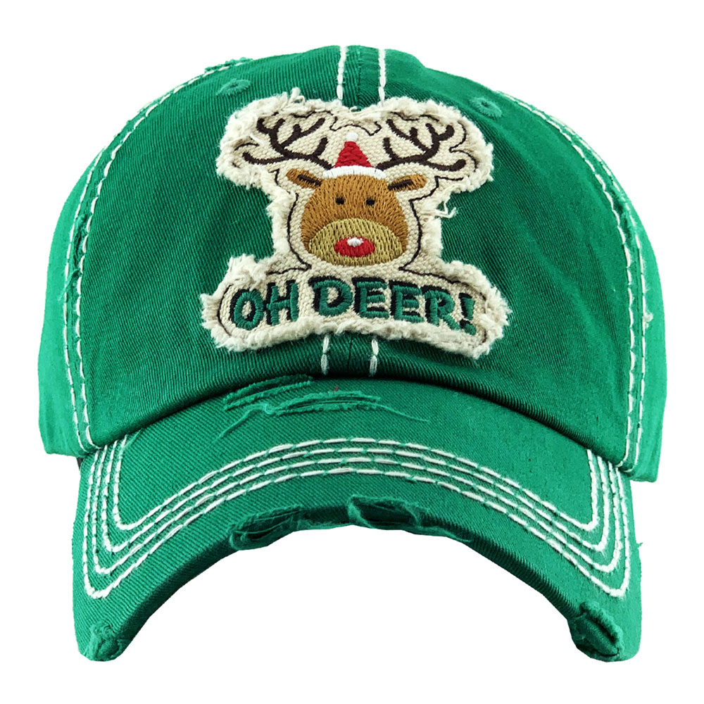 "OH DEER" Washed Vintage Ball Cap