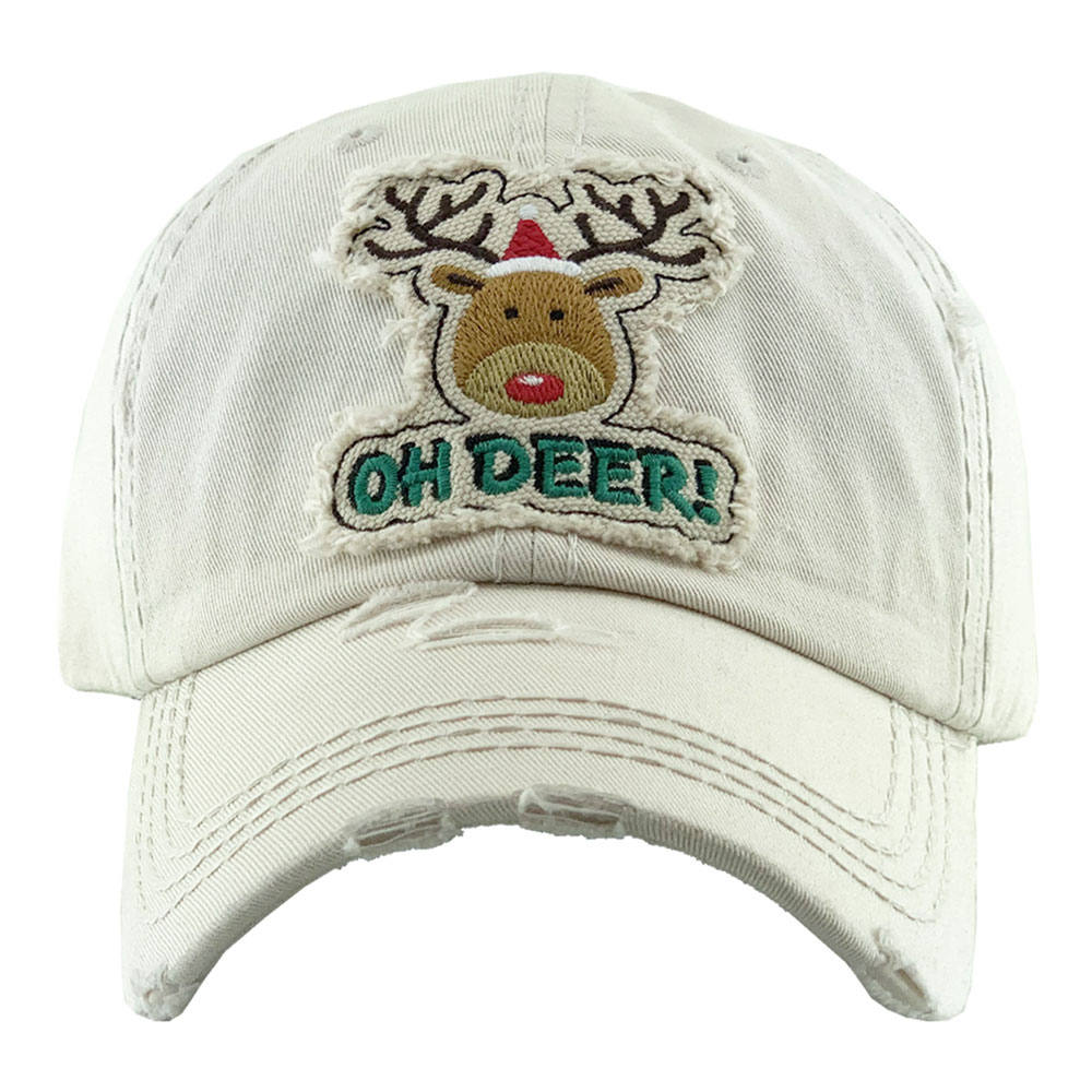 "OH DEER" Washed Vintage Ball Cap