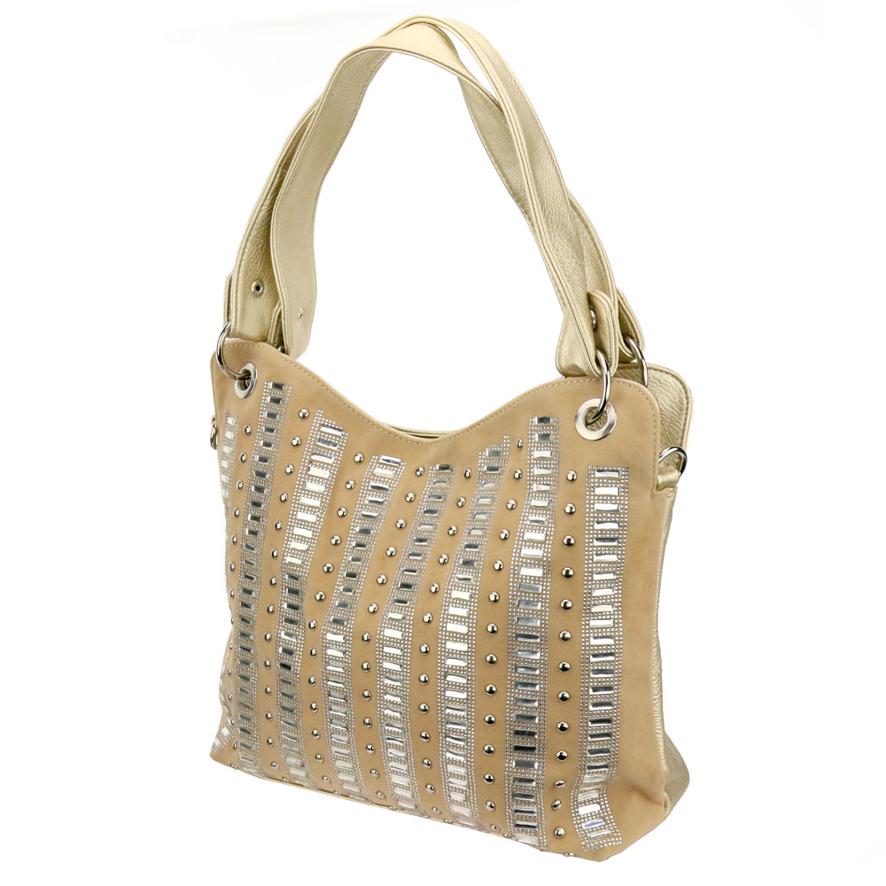 Faux Leather Patterned Tote Bag - Image 2