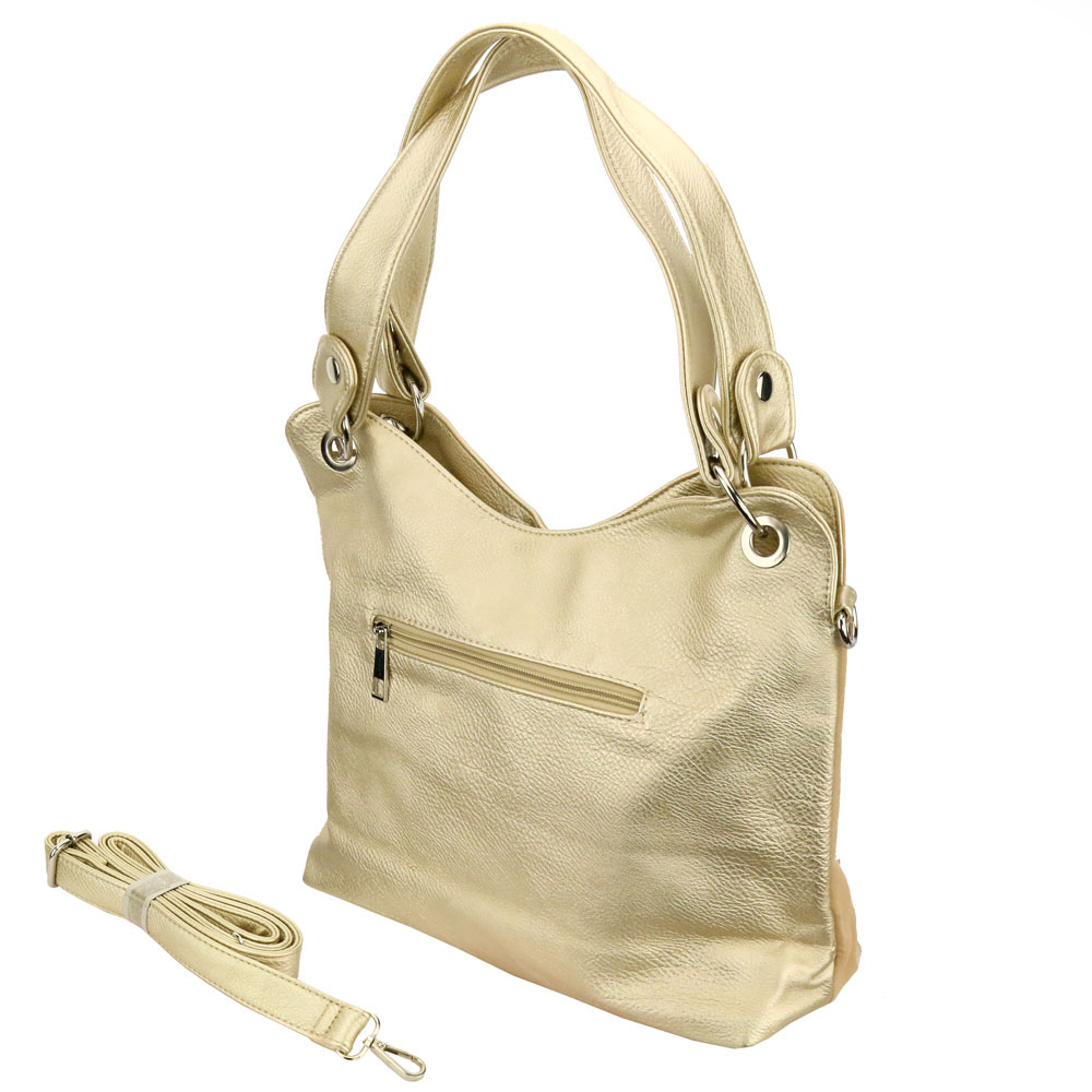 Faux Leather Patterned Tote Bag - Image 3