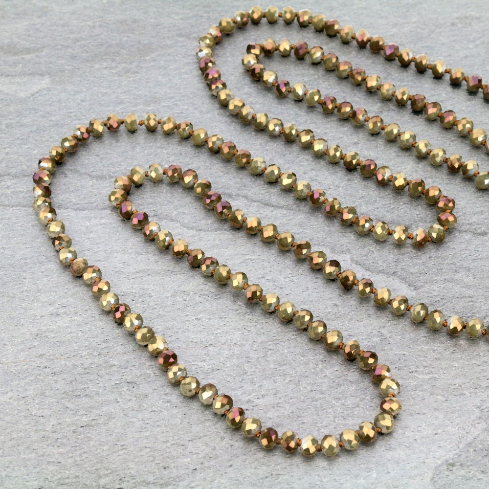 60" Endless Crystal Bead Necklace