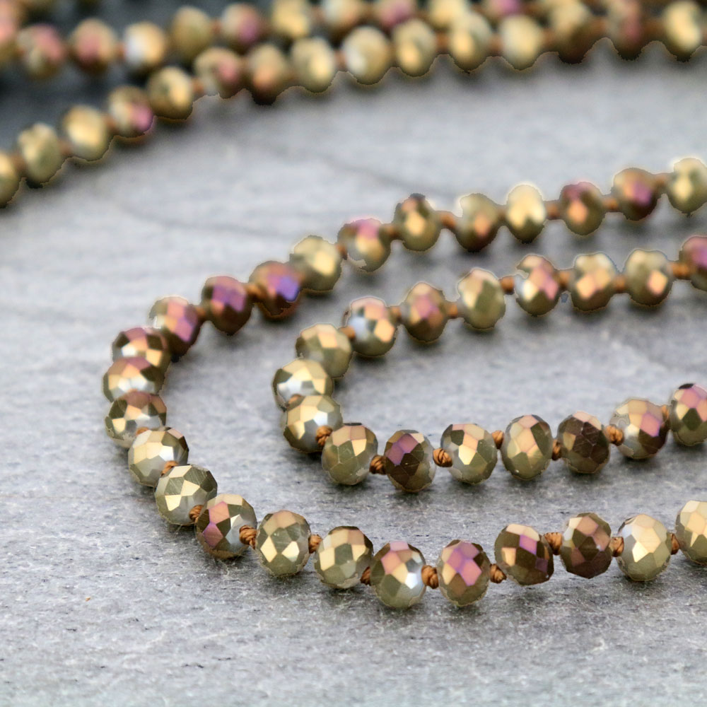 60" Endless Crystal Bead Necklace - Image 3