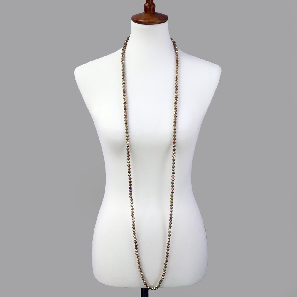 60" Endless Crystal Bead Necklace - Image 2