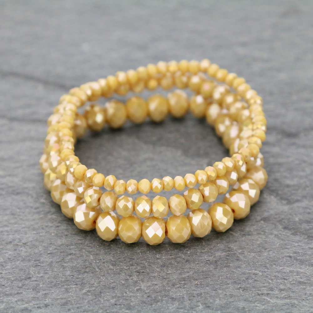 Small Crystal Bead Stackable Stretch Bracelet