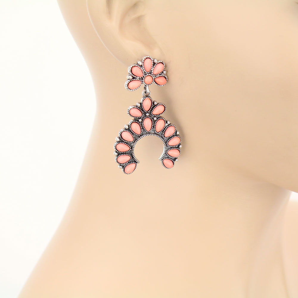 Western Squash Blossom Stud Earrings - Image 2